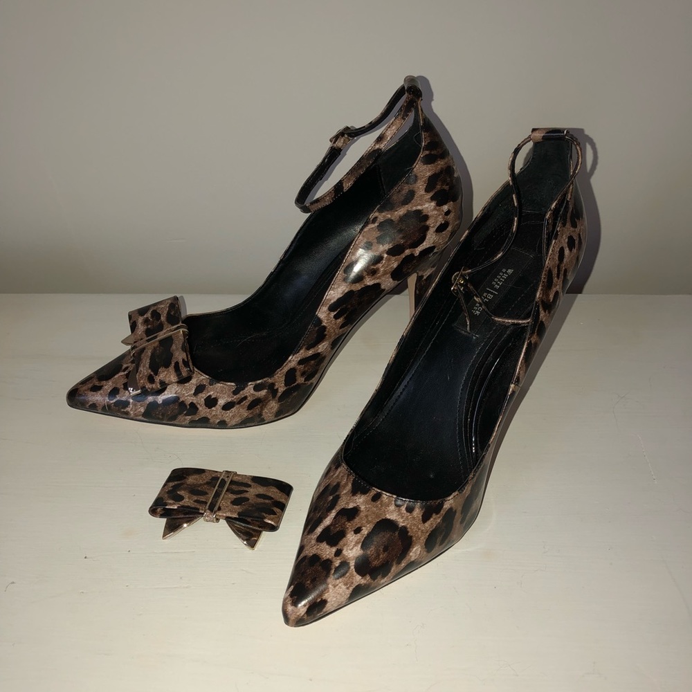 White House black market leopard heels.